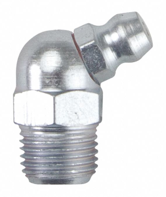 WESTWARD Standard Grease Fitting, 1/8"27 PTF, 65.0 °, ZincPlated Steel, PK 10 52NZ6152NZ61