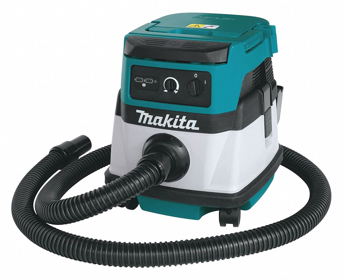 MAKITA Cordless/Corded Dry Vacuum, 18V X2 LXT®, 2.1 gal. Tank Size, 127
