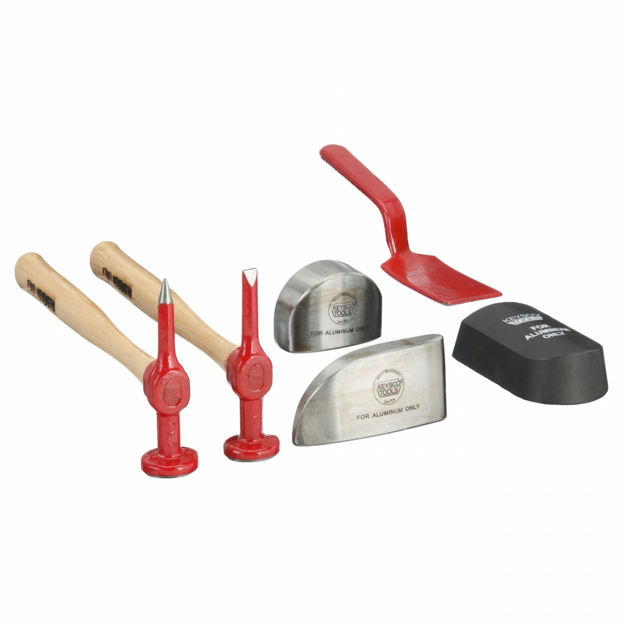 KEYSCO TOOLS, Auto Body Hammer Kit, 23 1/4 in Lg, Auto Body Hammer and Dolly Kit 52VH2255300