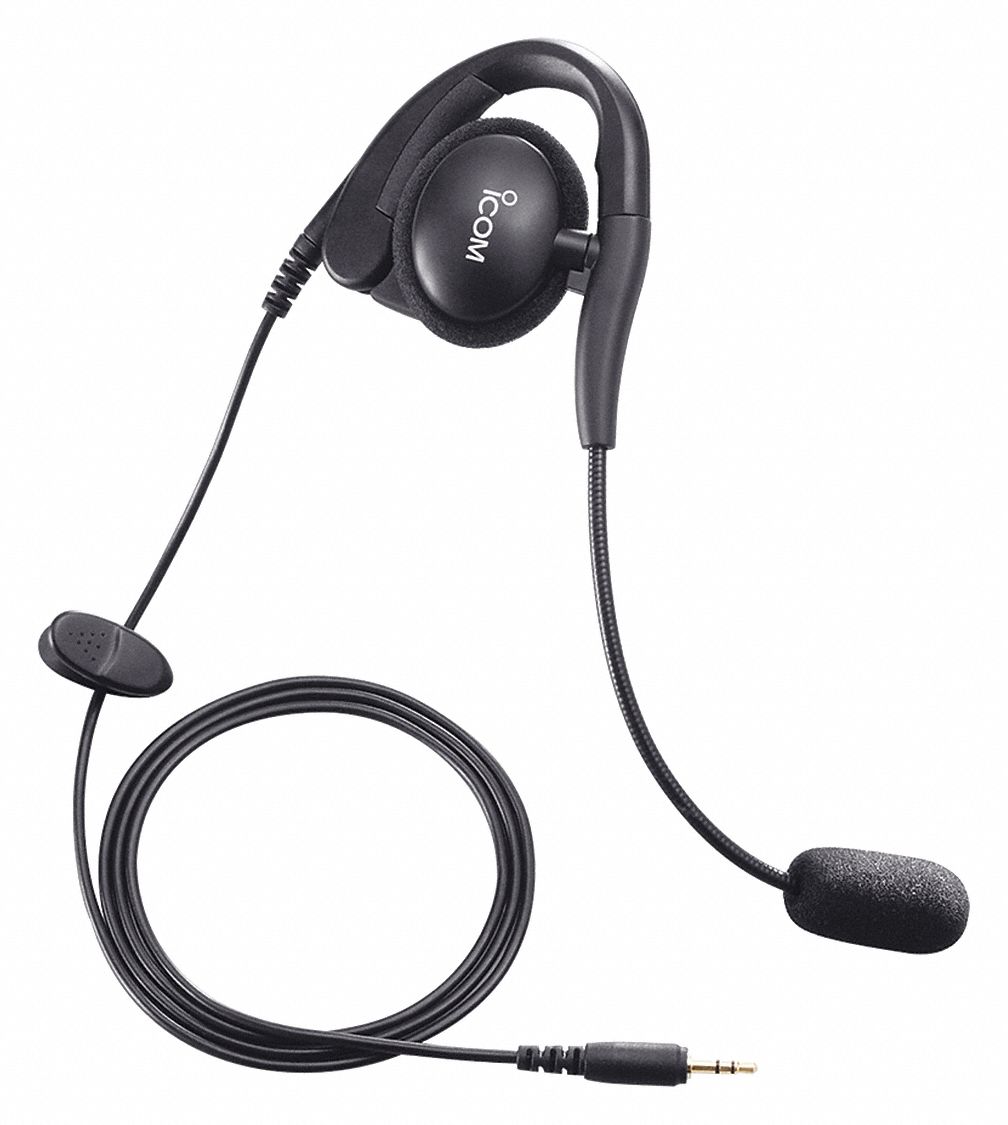 One Ear Behind the Ear Headset, Black, Noise Canceling Yes