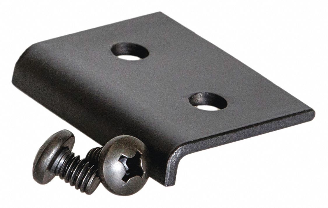 LEATHERNECK Track Splice, Barn Door, Steel, Powder Coated, 3 in Length (In.), 1/2 in Width (In