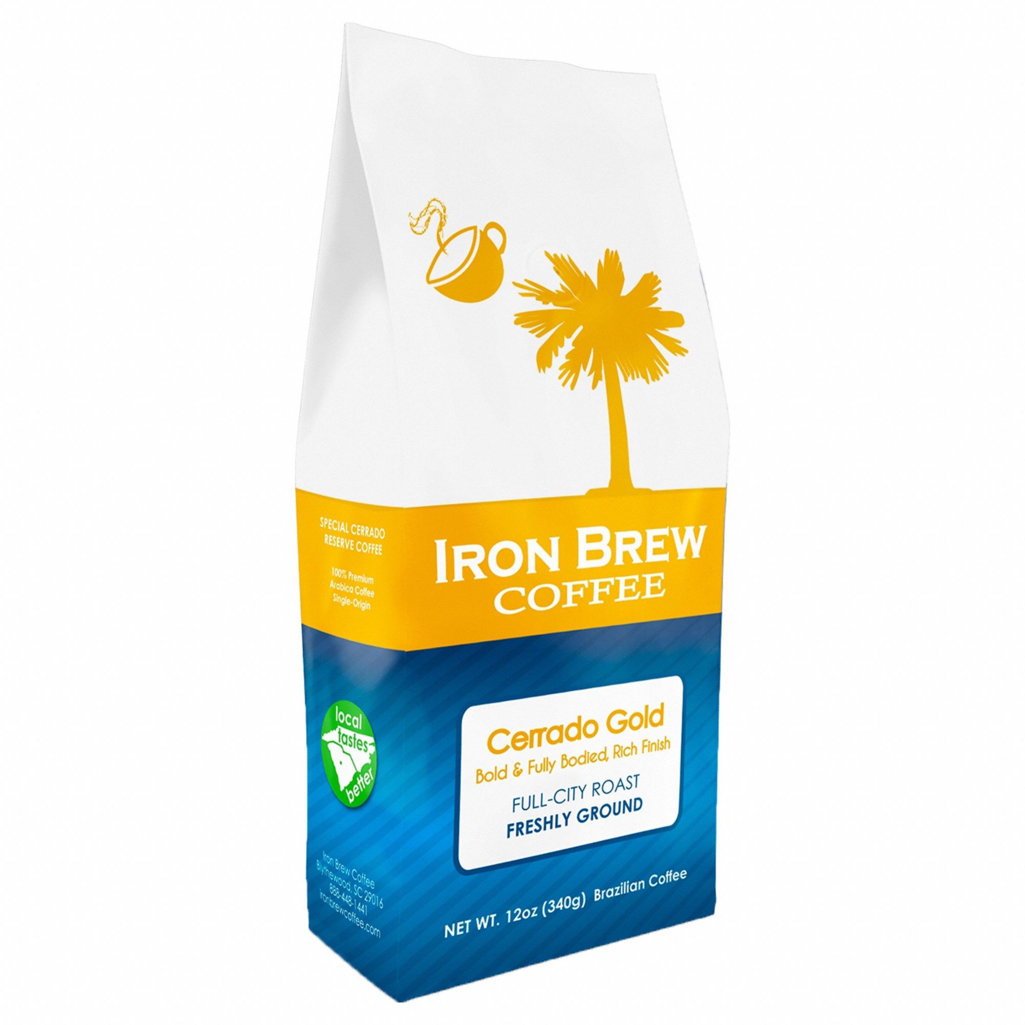 IRON BREW, Cerrado Gold, Bag Beverage Pack, Coffee 52WR45B12CG