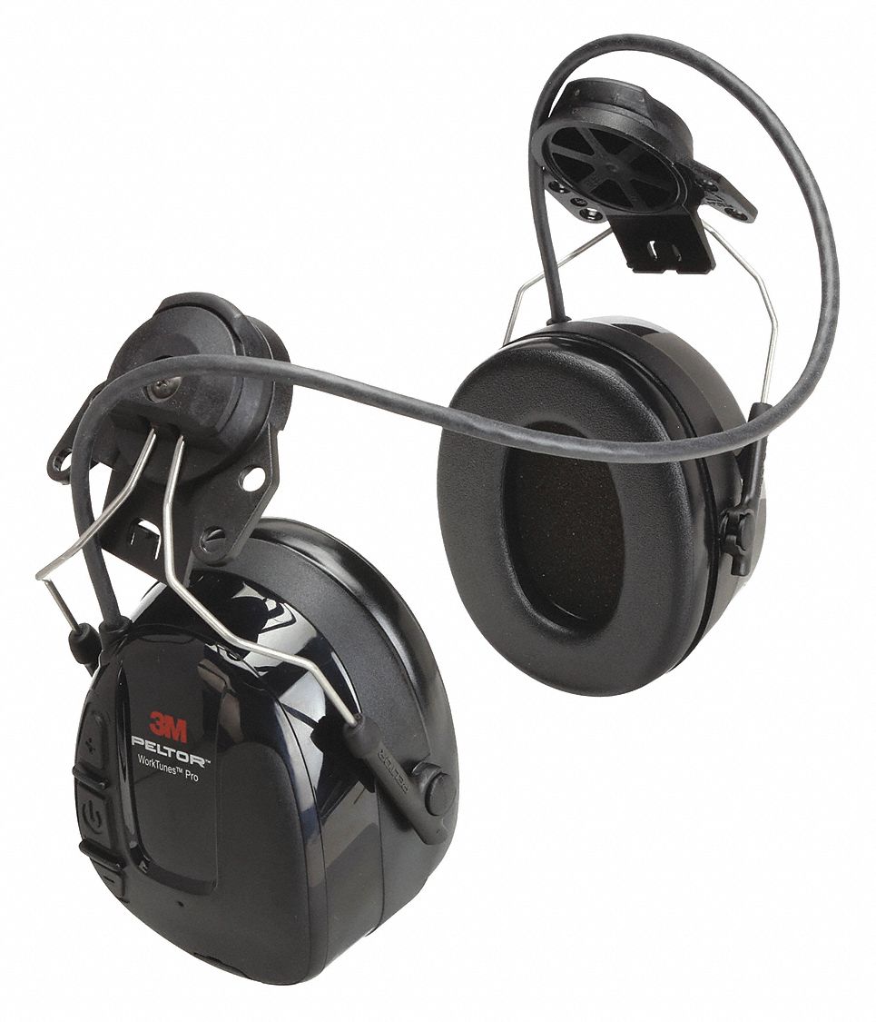 3M PELTOR, Hard HatMounted Earmuff, 23 dB NRR, Electronic Ear Muffs