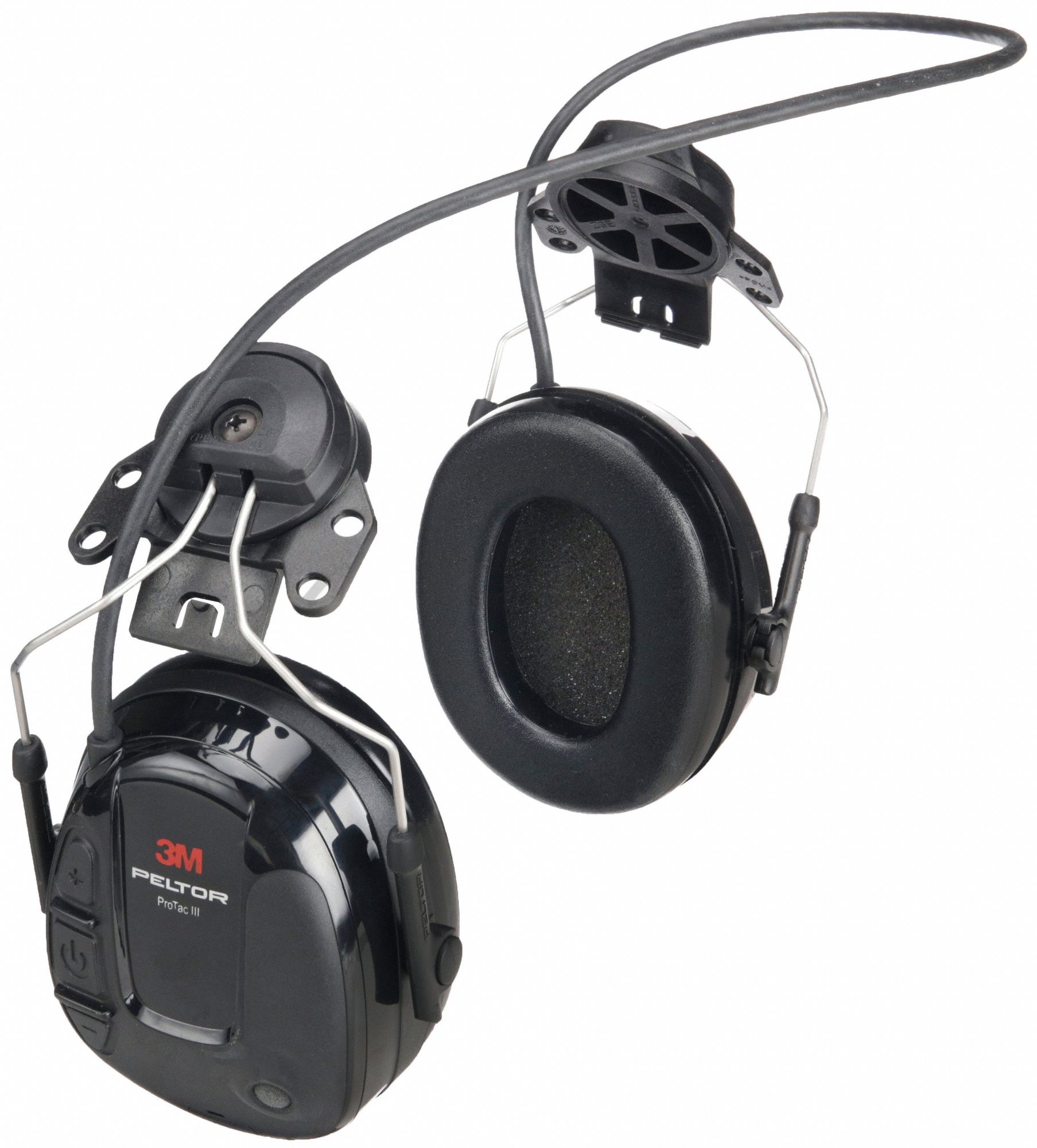 3M PELTOR, Hard HatMounted Earmuff, 19 dB NRR, Electronic Ear Muffs
