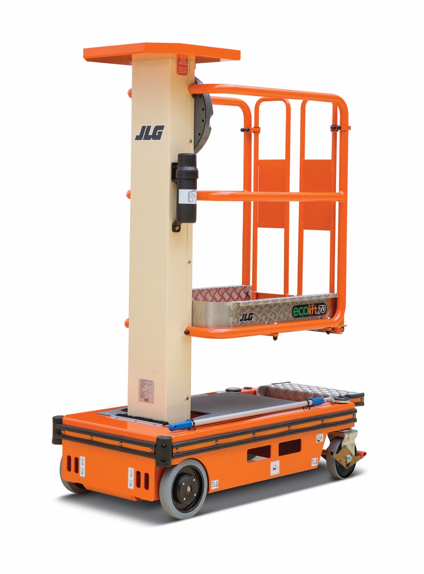JLG Personnel Lift, Push-Around Drive, Stored Power Lift Power Source