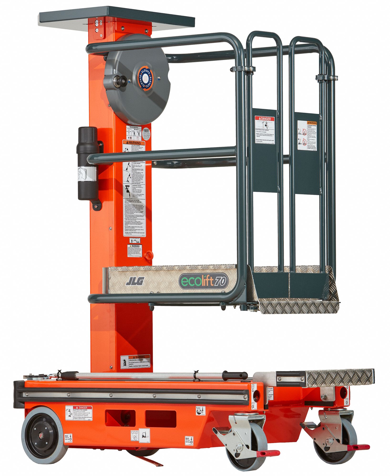 JLG Personnel Lift, Push-Around Drive, Stored Power Lift Power Source
