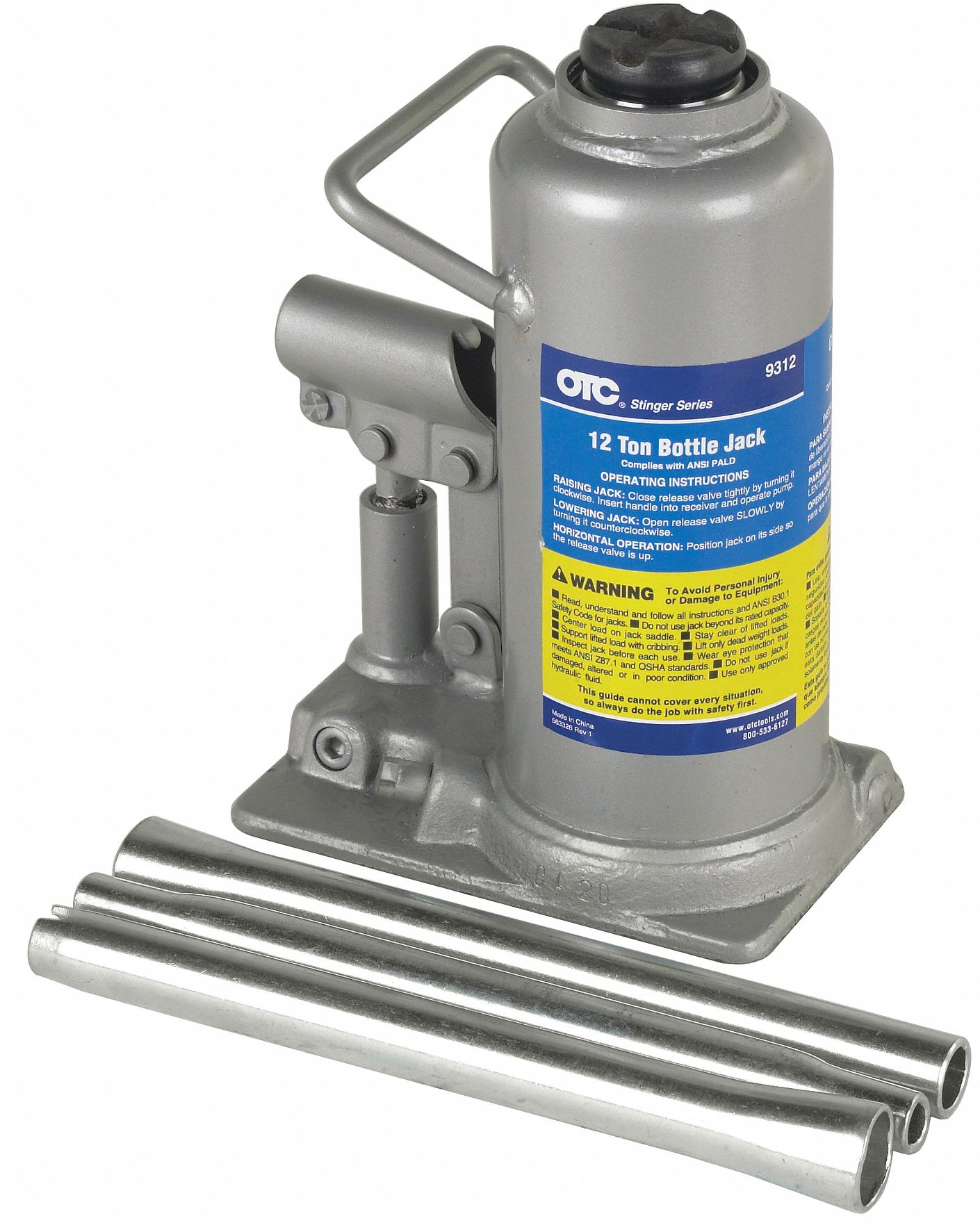 OTC, Steel, Mechanical, Bottle Jack 52YA269312 Grainger