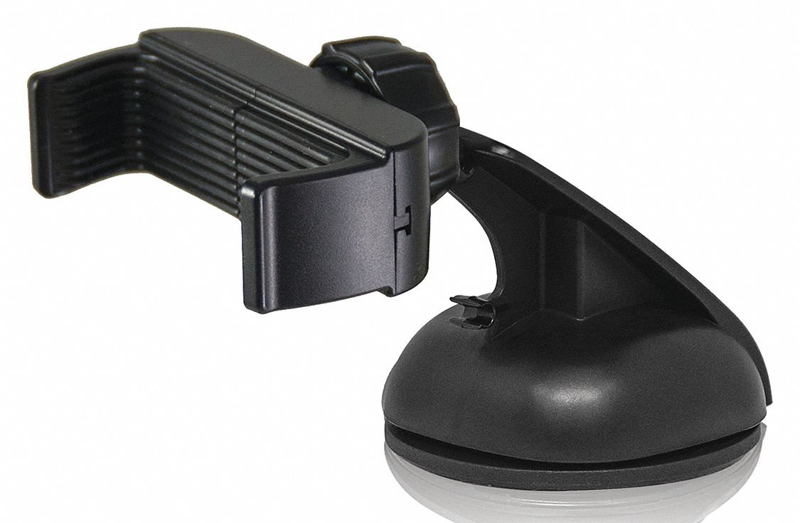 BRACKETRON Electronics Holder, Black, 81/8"L, Plastic 52YF58BT17762