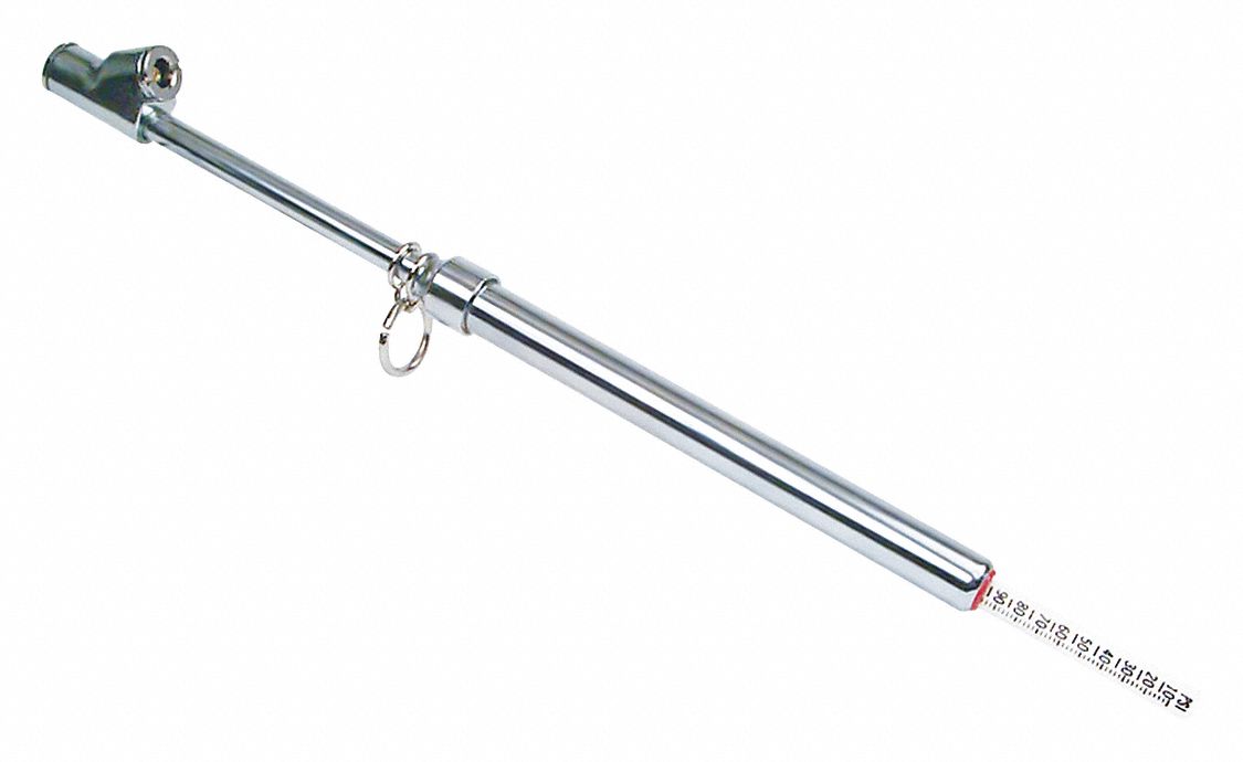 TRUCKSPEC Dual Foot Tire Gauge 11 to 150 psi, Steel, Tires, 12 in Lg