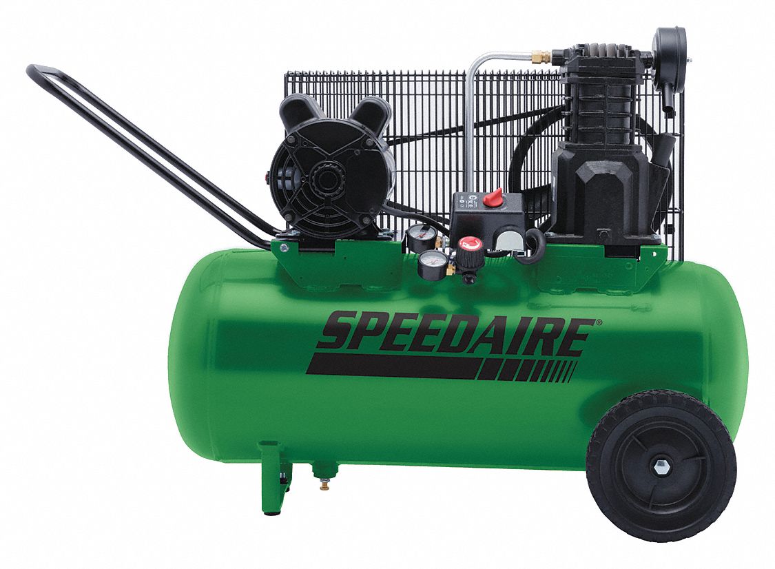 SPEEDAIRE, Oil Lubricated, 15 gal, Portable Air Compressor 52YM09