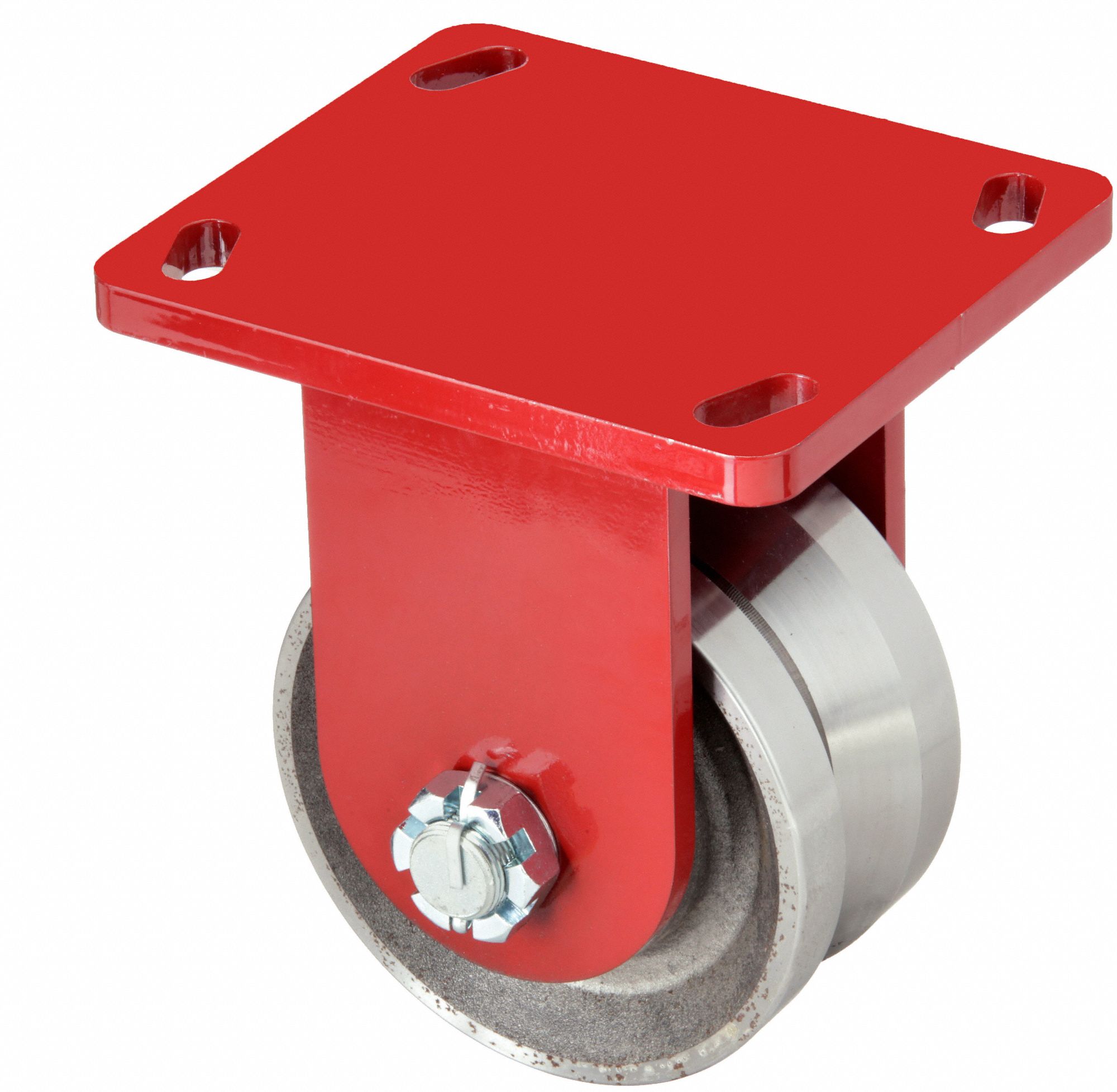 HAMILTON VGroove TrackWheel Plate Caster 6 in Wheel Dia., 4500 lb, 8
