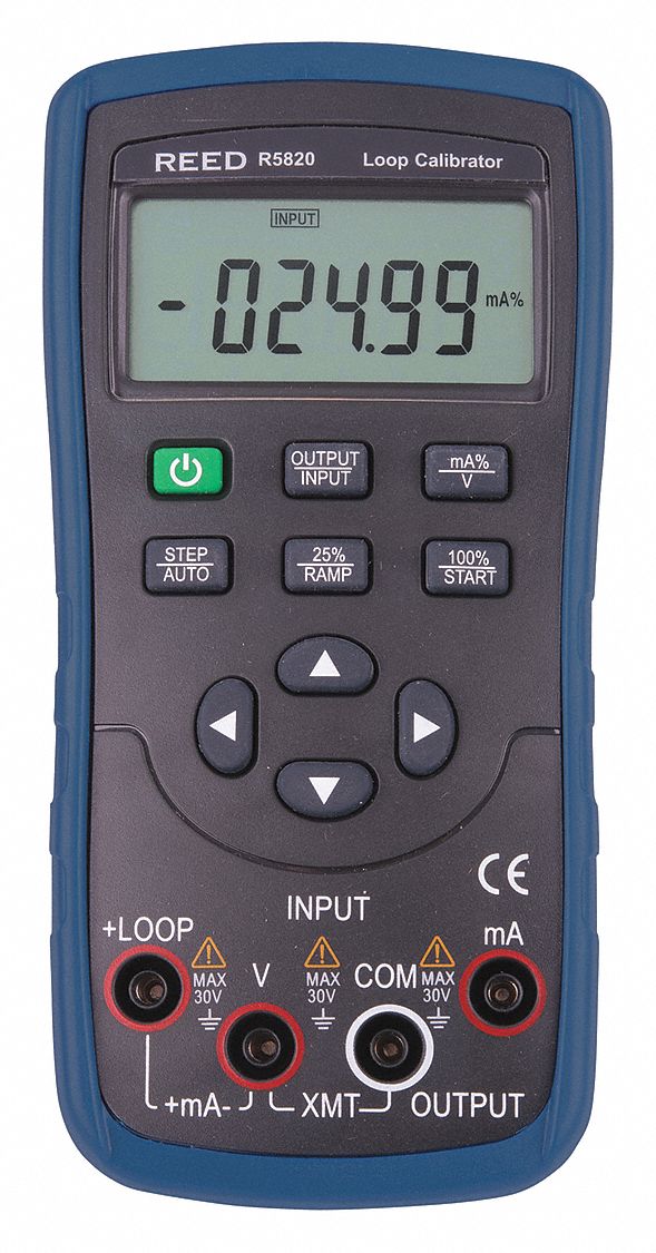 REED INSTRUMENTS Loop Calibrator, LCD, 1 yr. Mfr. Warranty 52ZK71