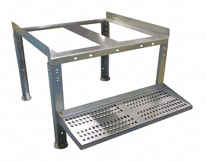 GRAINGER APPROVED Steel Tank Stand, Silver, For Use With Liquid Storage