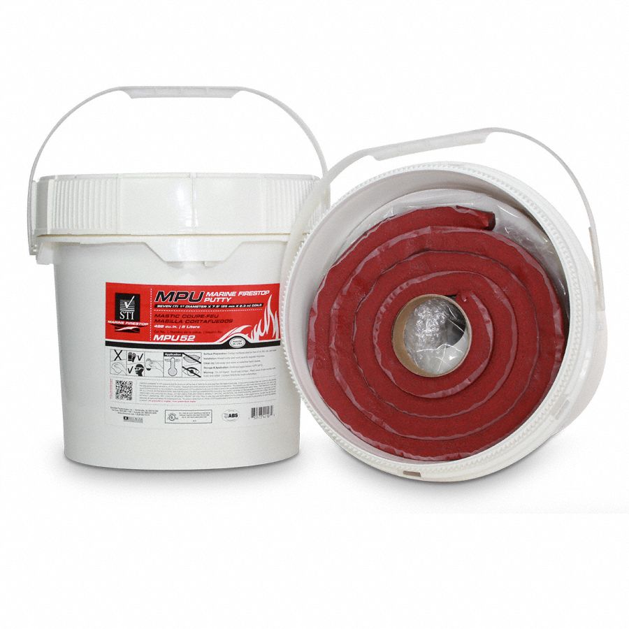 STI MARINE Marine Firestop Putty, 5 gal Pail, Up to 1 hr Fire Rating