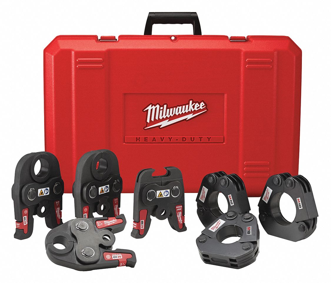 MILWAUKEE Press Jaw Kit, 1/2" to 2", Steel 53AZ0349162697 Grainger