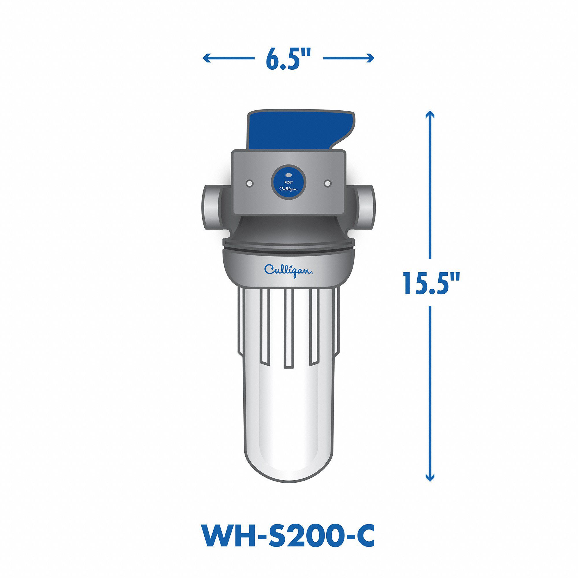 CULLIGAN Water Filtration System: 5 micron, 4 gpm, 8,000 gal, 15 1/2 in
