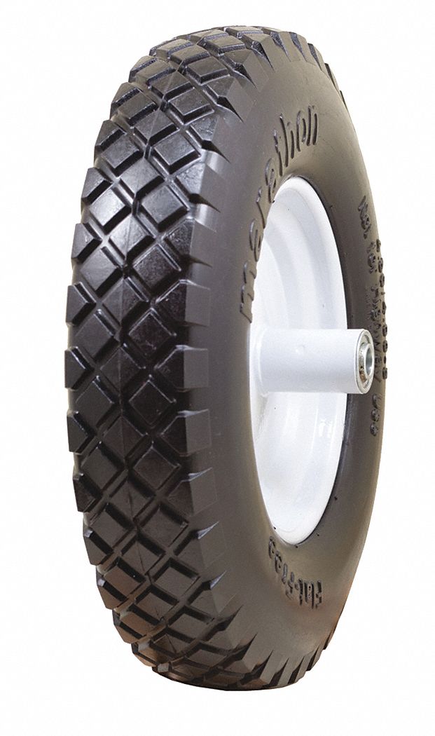 GRAINGER APPROVED FlatFree Polyurethane Foam Wheel, 15 1/2 in Wheel