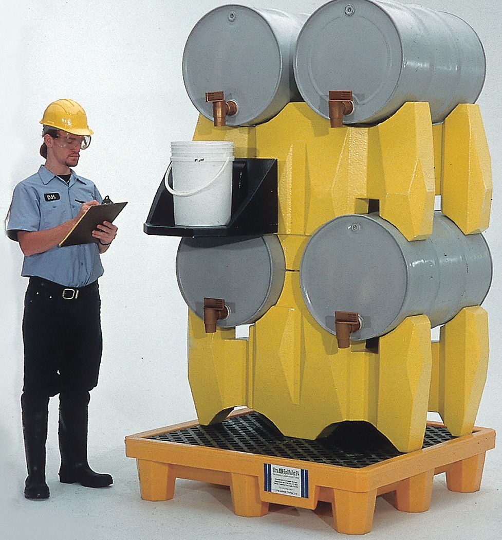 ULTRATECH, Shelf, Polyethylene, Drum Stacker Dispensing Shelf 53CN76