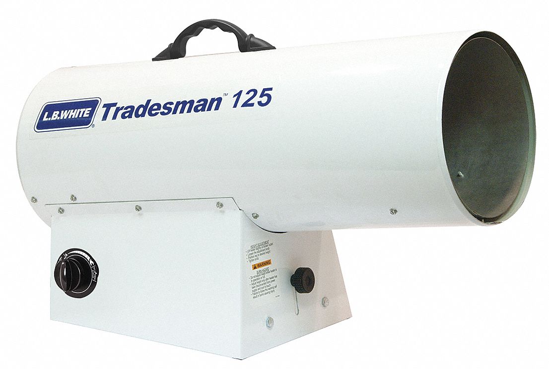 L.B. WHITE Portable Gas Torpedo Heater 125,000 BtuH Heating Capacity