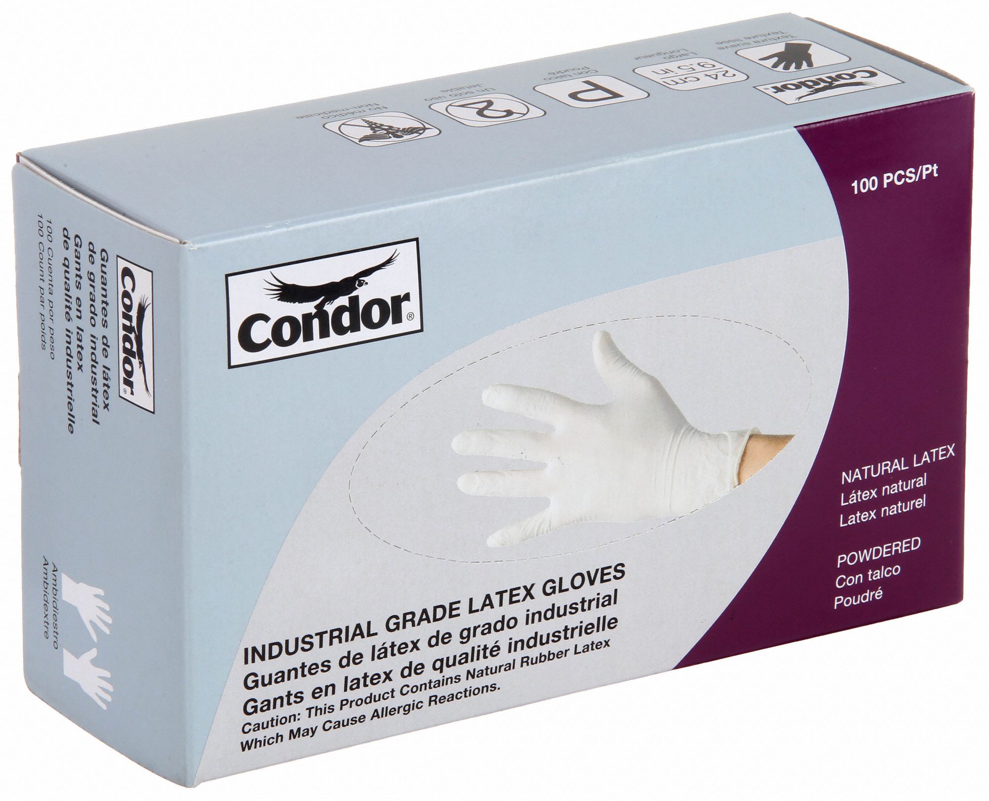 CONDOR Disposable Gloves FoodGrade/Gen Purpose, XL ( 10 ), 4 mil