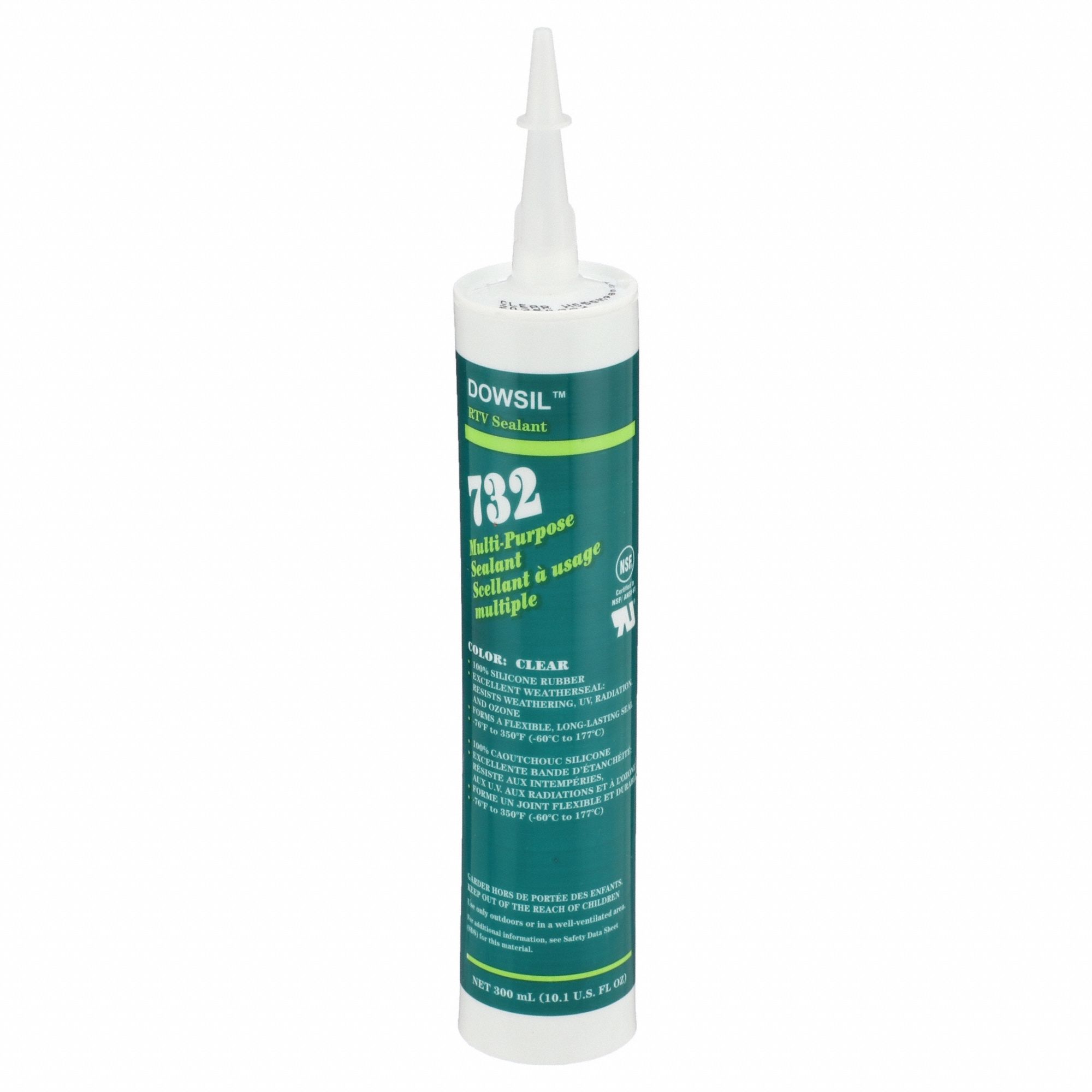 DOW CORNING, 732, Clear, Silicone Sealant 53DA9599179271 Grainger