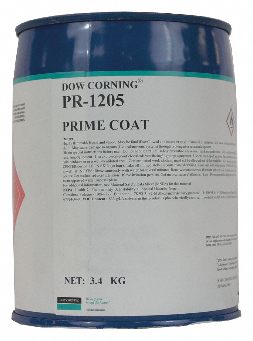 DOW CORNING Primer, For Use on Adhesive Type Sealants, Can, 119.9 oz