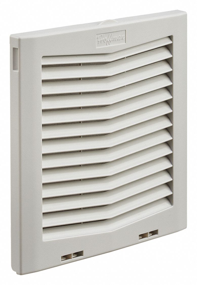 HOFFMAN Exhaust Grill and Filter, Plastic, Unfinished Finish 53DD92