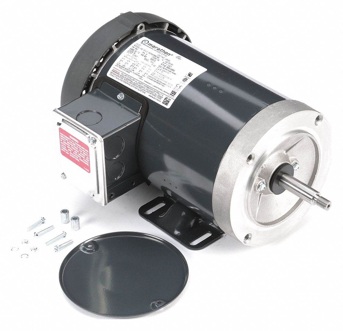 MARATHON MOTORS Jet Pump Motor, 1 1/2 HP, 3Phase, 7.4 in