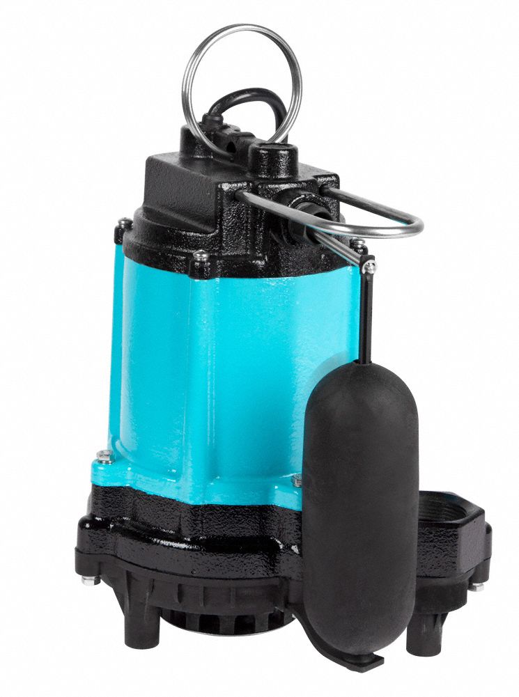 LITTLE GIANT Submersible Sump Pump, 1/2 HP, Cast Iron, 115V AC