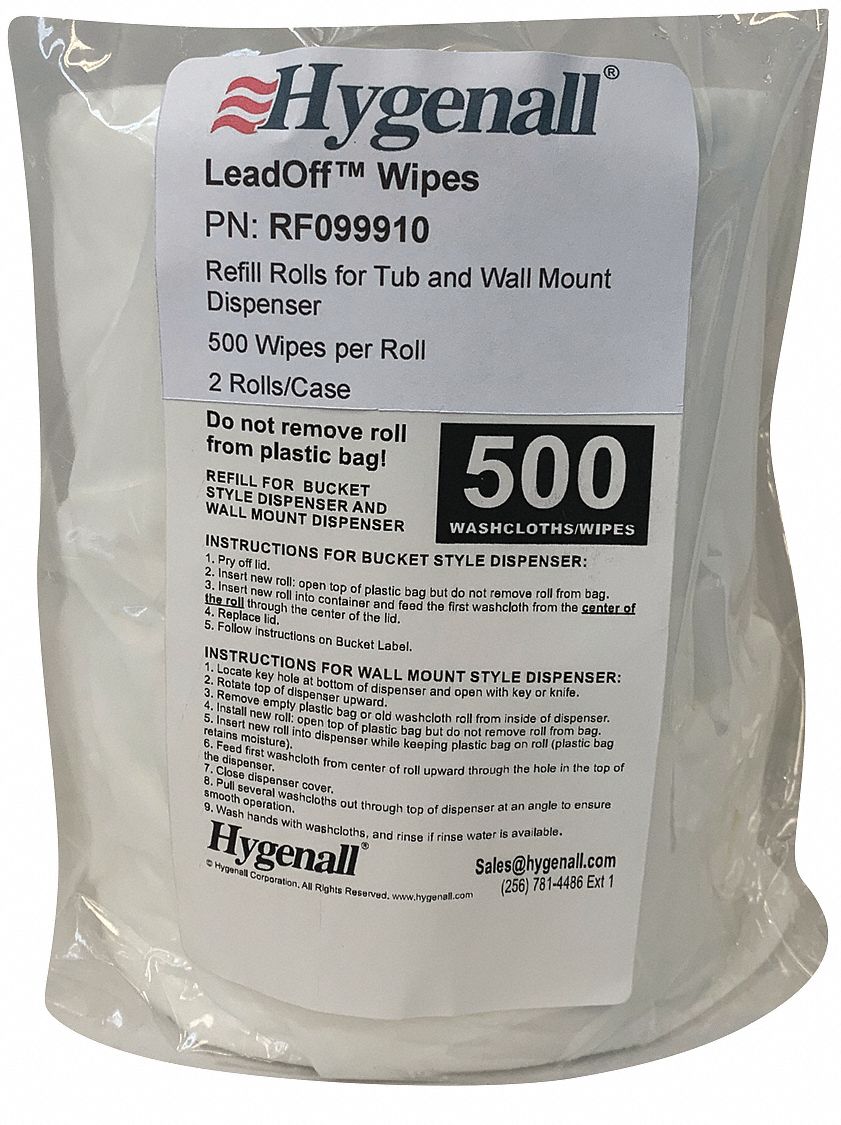 HYGENALL LEADOFF, Bucket, 500 Wipes per Container, Lead Removing Wipes
