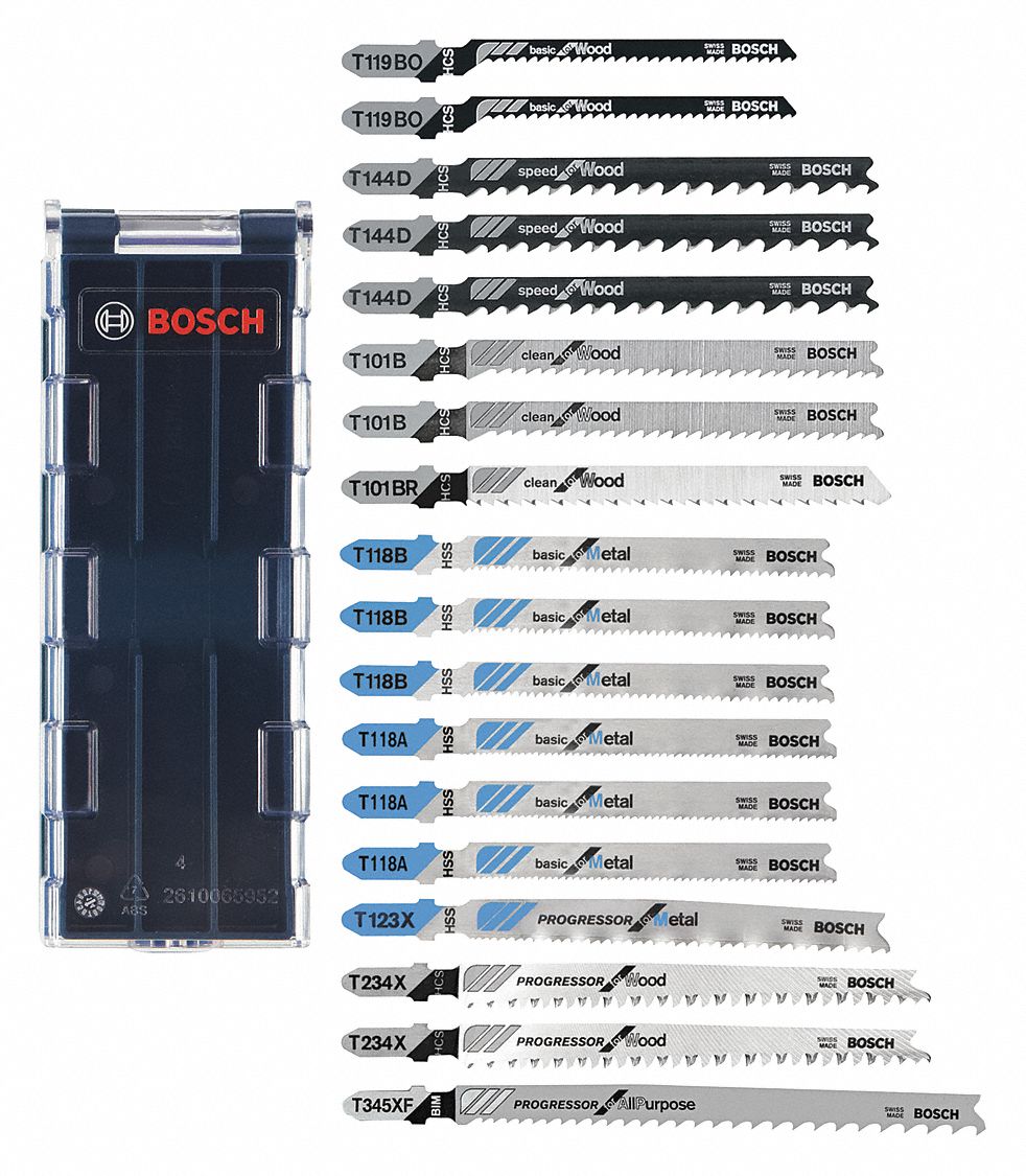 BOSCH Jig Saw Blade Set, T Shank Blade Shank Type 53DM45T18CHCL