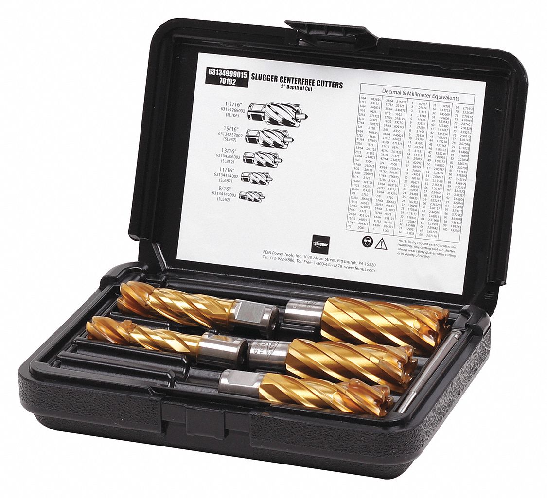 SLUGGER BY FEIN, 1 in Max Cutting Dp, Pilot Pin Included, Annular