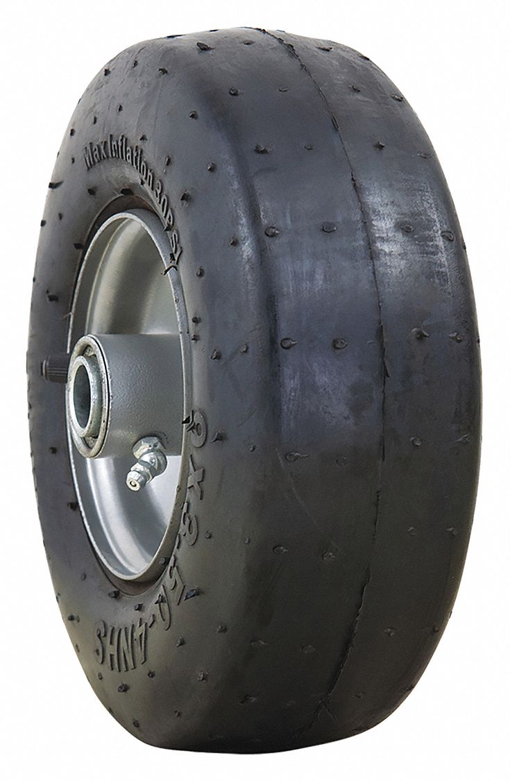 MARASTAR Lawn/Garden Tire 9x3.54, 2 Ply, Rubber, Tread Pattern Smooth