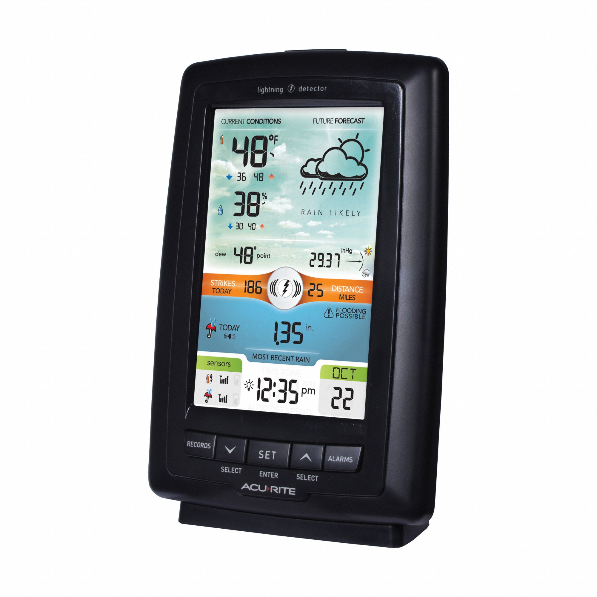 ACURITE Wireless Weather Station: AcuRite, 3 Pieces, Color LCD, 30 m