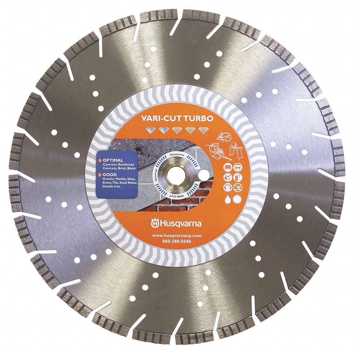 HUSQVARNA VariCut Turbo 14 Diamond Saw Blade,Blade Dia. 14 in