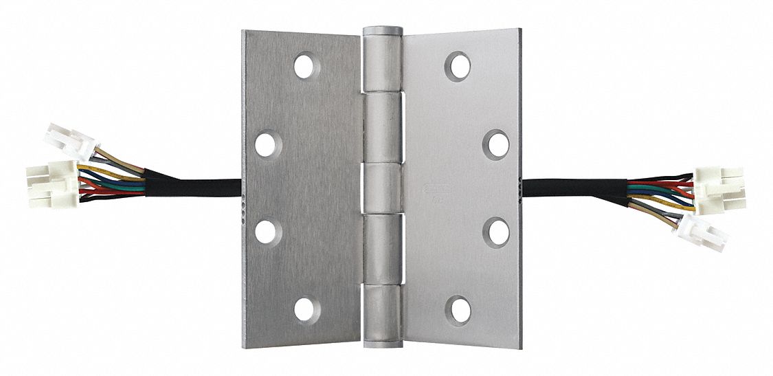 STANLEY Electric Hinge with Satin Chrome Finish, Full Mortise Mounting