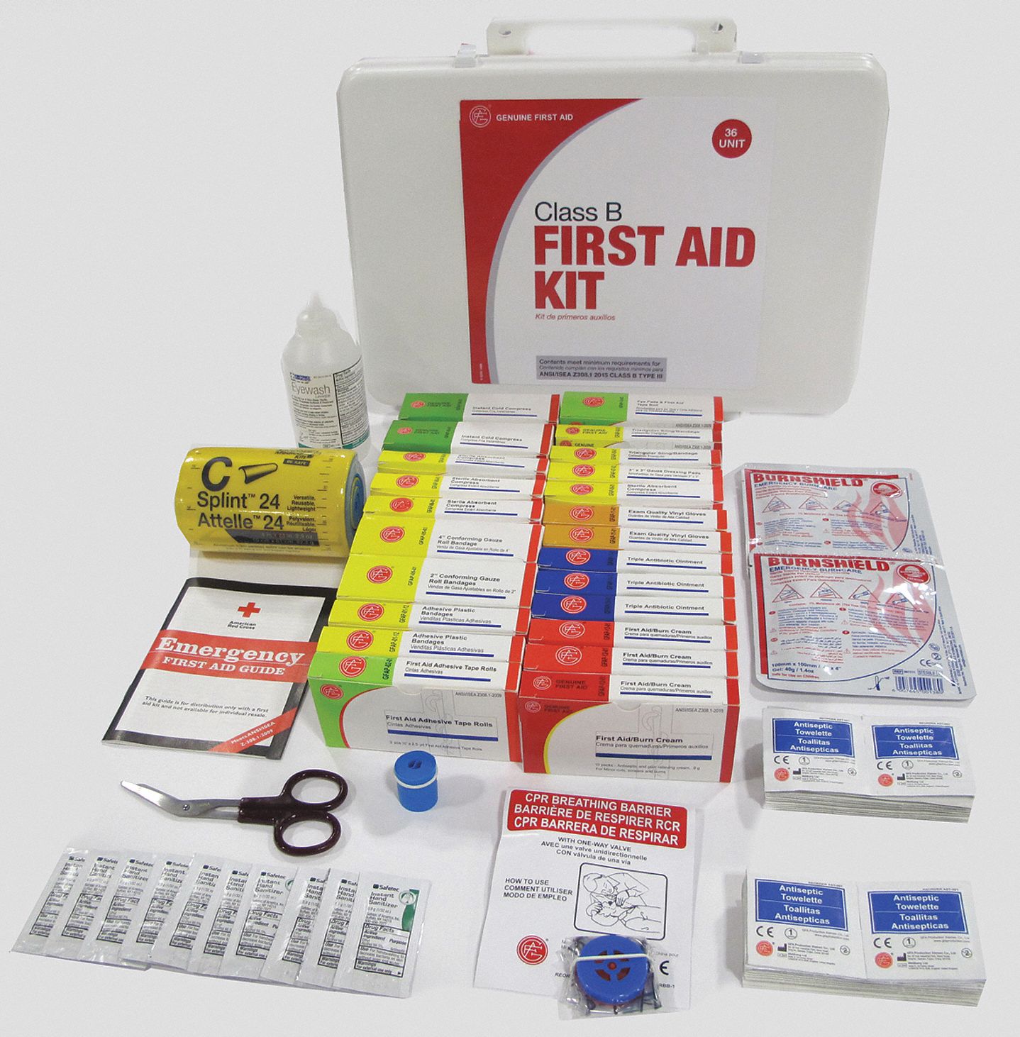 GRAINGER APPROVED First Aid Kit, Kit, Plastic Case Material, Industrial