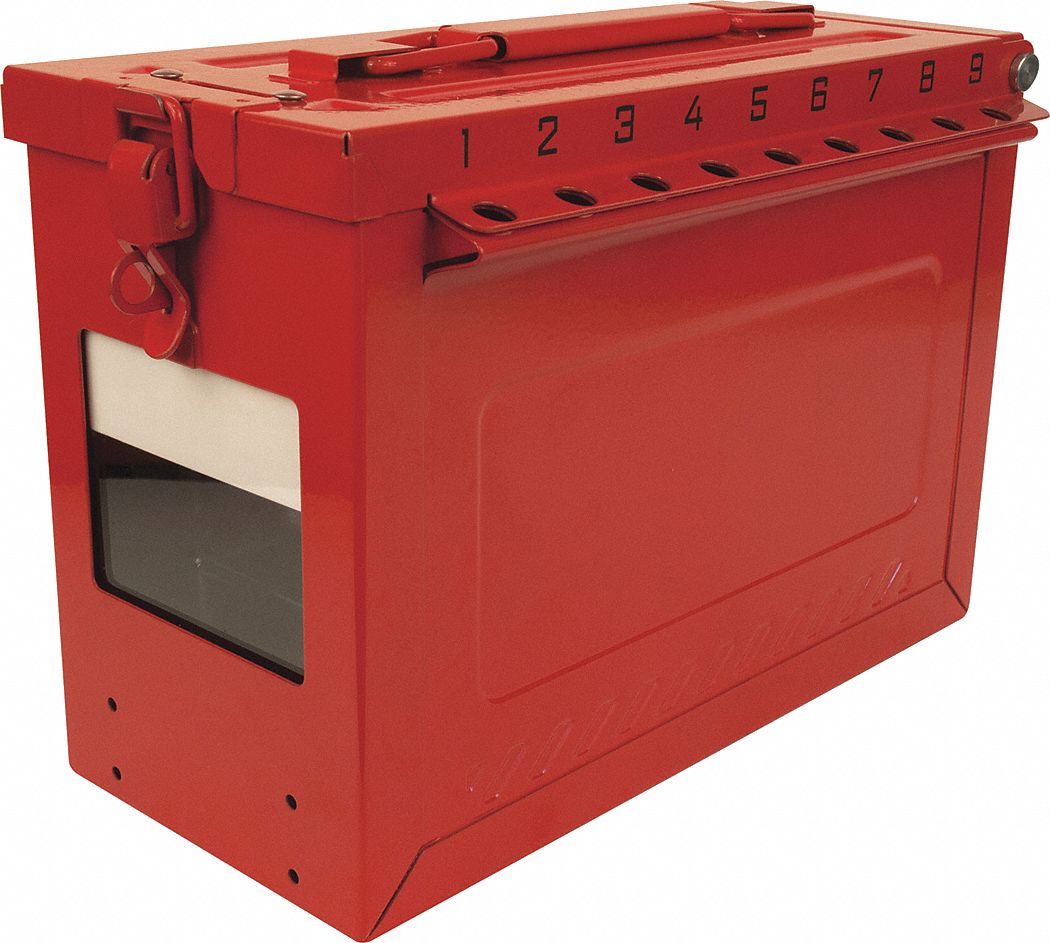 Master Lock S602 Master Lock Group Lockout Box Max. 19 Padlocks, Red