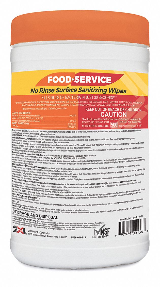 2XL Disinfecting and Sanitizing Wipes, Sanitizing Cleaning Wipes