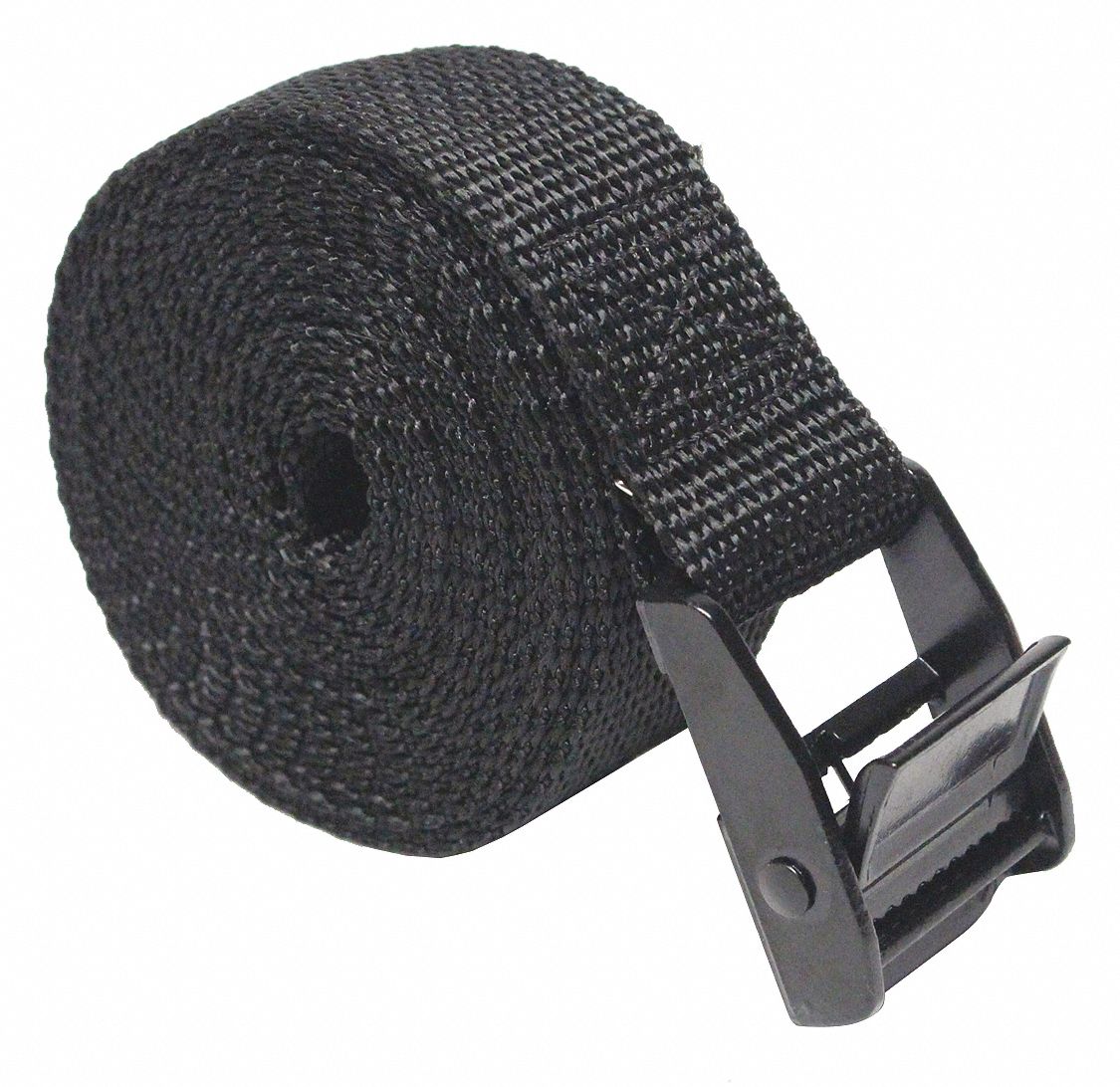 BULKSTRAP Cinch Strap, 1" x 96", Black 53PW93A0196MCB Grainger