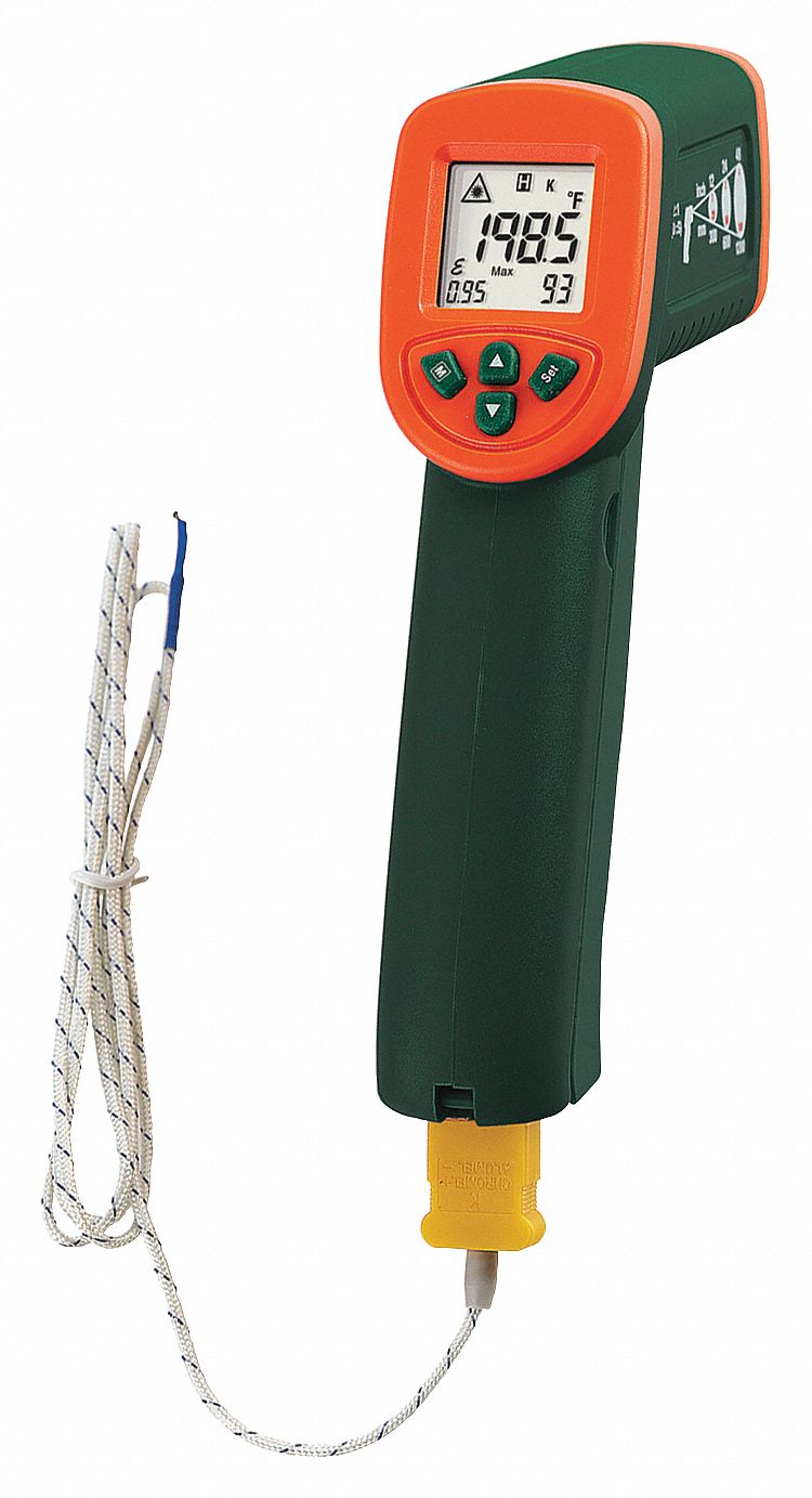 EXTECH Backlit LCD, Infrared Thermometer, Single Dot Laser Sighting