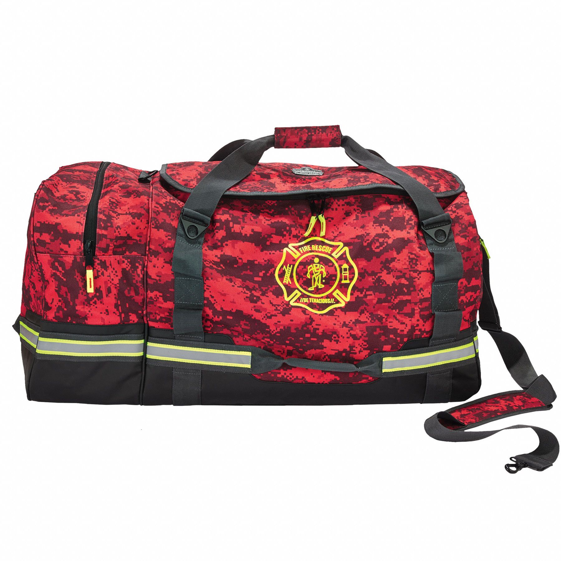 ERGODYNE Red Fire/Safety Gear Bag, Polyester, 7,688 cu in Storage