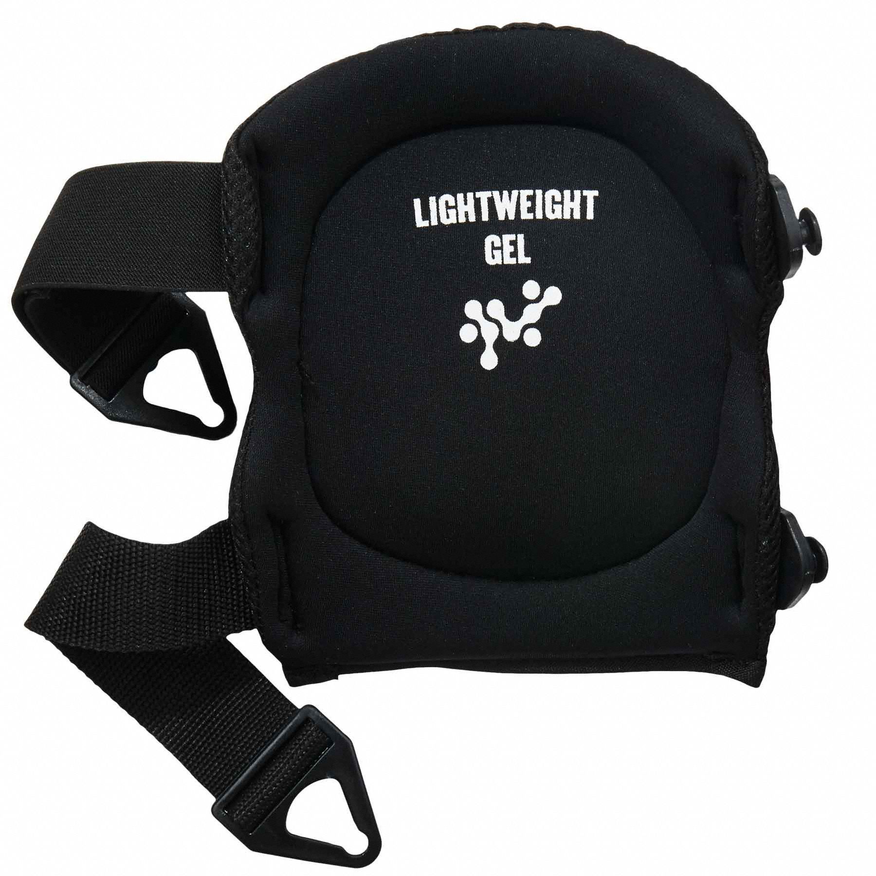 PROFLEX BY ERGODYNE Hard Shell 2Strap Knee Pads, Black, Universal