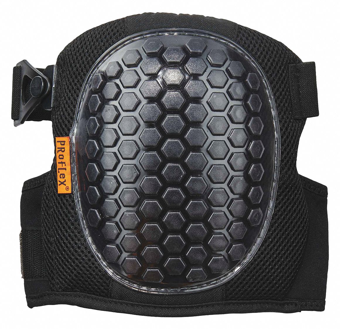 PROFLEX BY ERGODYNE Hard Shell 2Strap Knee Pads, Black, Universal