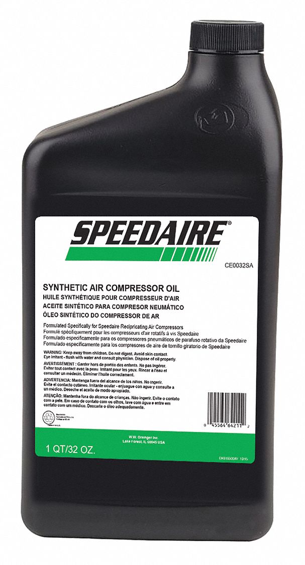 SPEEDAIRE, 1 qt, Bottle, Compressor Oil 53RL8853RL88 Grainger