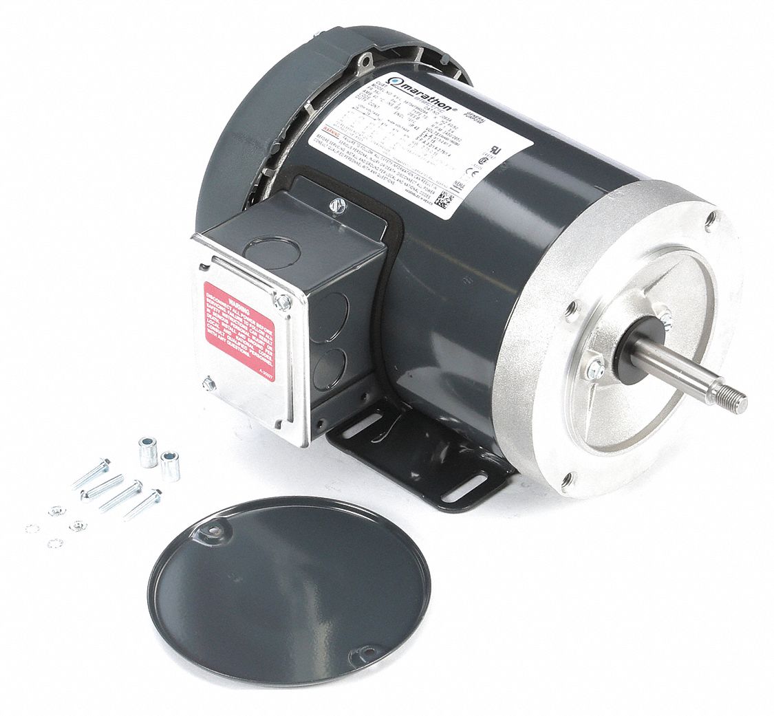 MARATHON MOTORS 1 HP Jet Pump Motor, 3Phase, 3450 Nameplate RPM, 230/