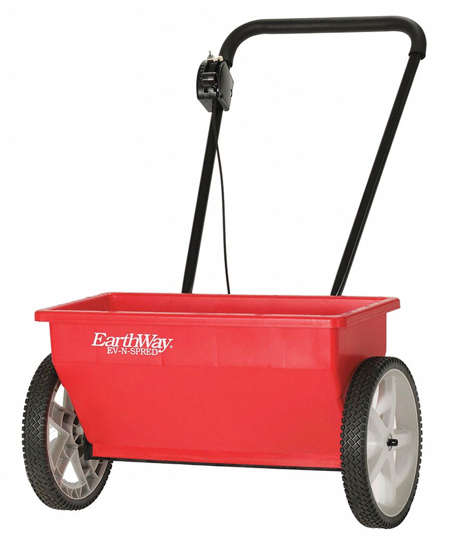 Drop Spreader, 65 lb. Capacity, SemiPneumatic Wheel Type, Regulated