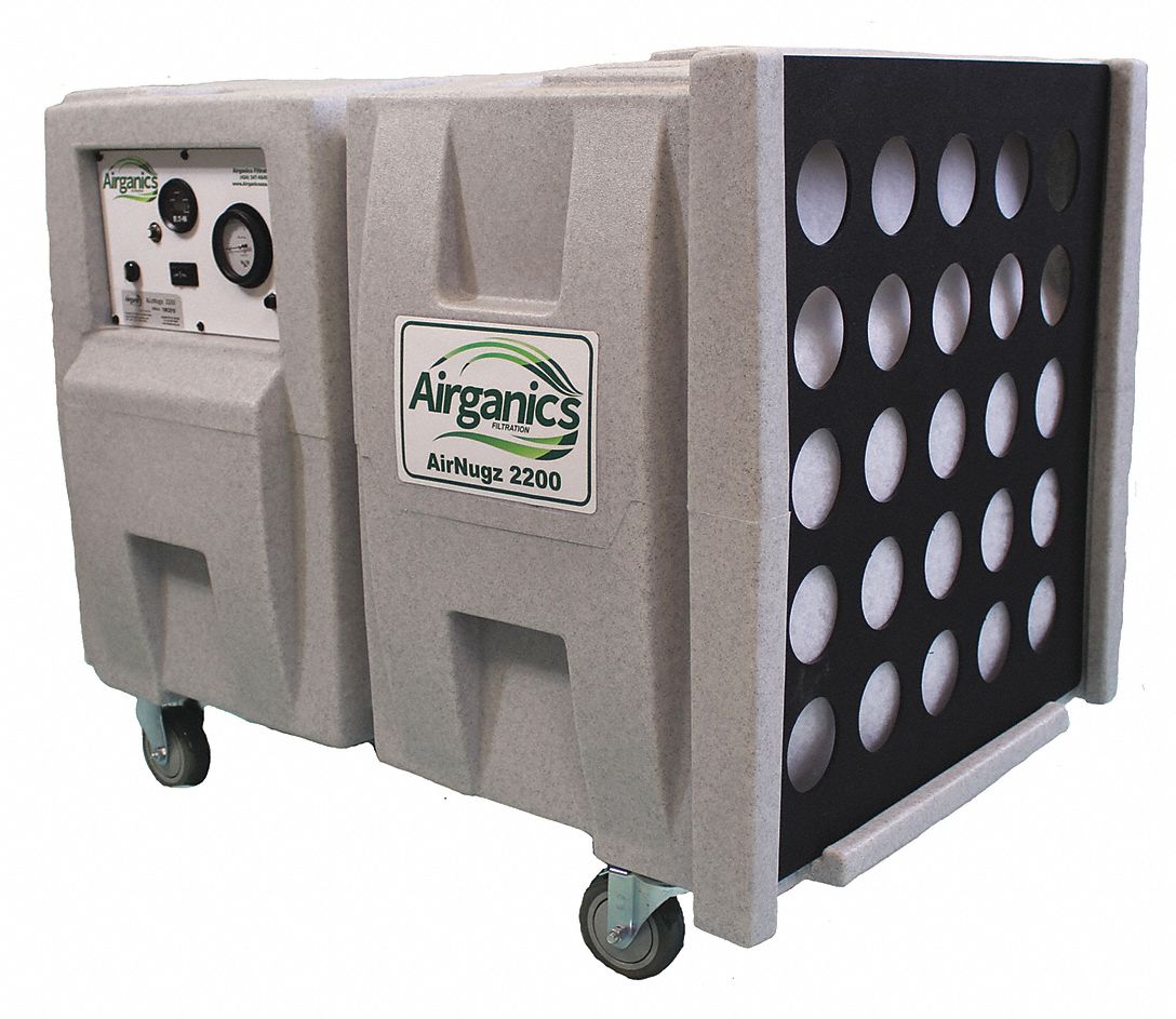 AIRGANICS FILTRATION Negative Air Machine, 115V Motor, HP 2 hp, Voltage