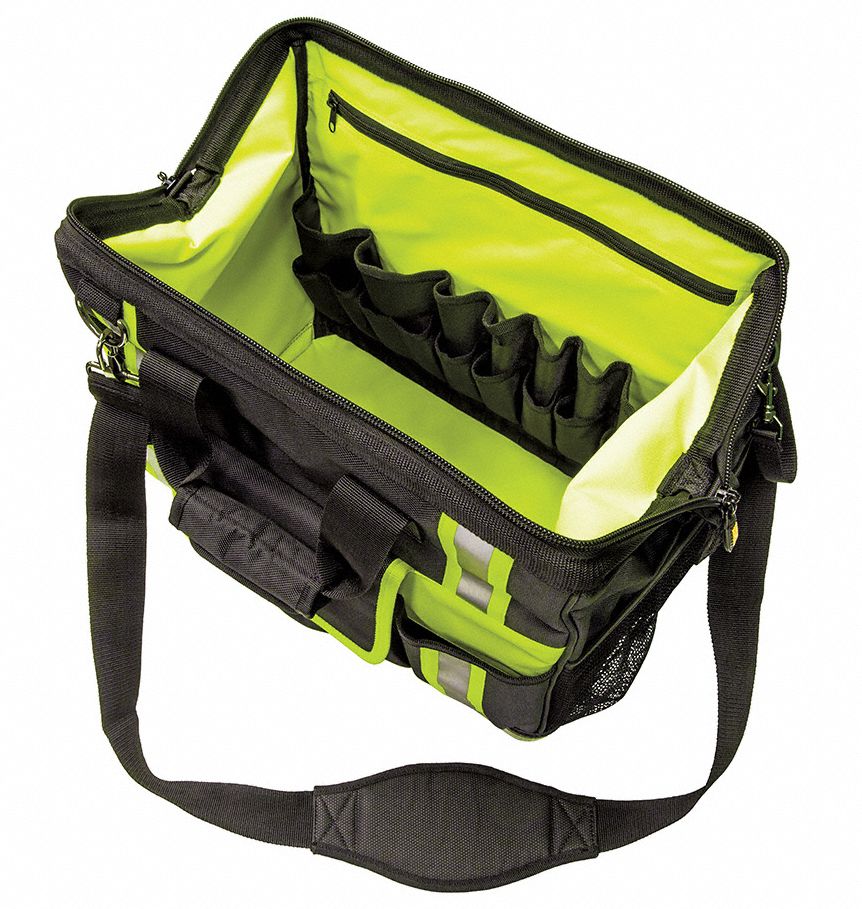 KLEIN TOOLS Ballistic Nylon, General Purpose, Tool Bag, Number of Pockets 42, 17 1/2 in Overall