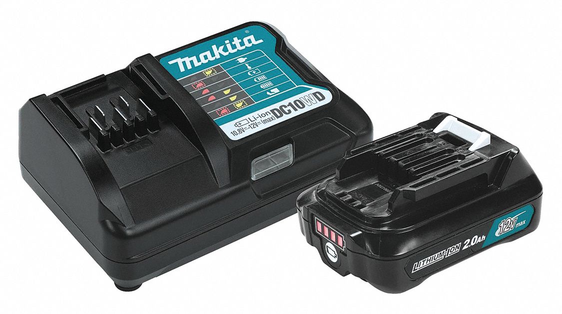 Makita, 12V MAX, Battery and Charger Kit 53YK01BL1021BDC1 Grainger